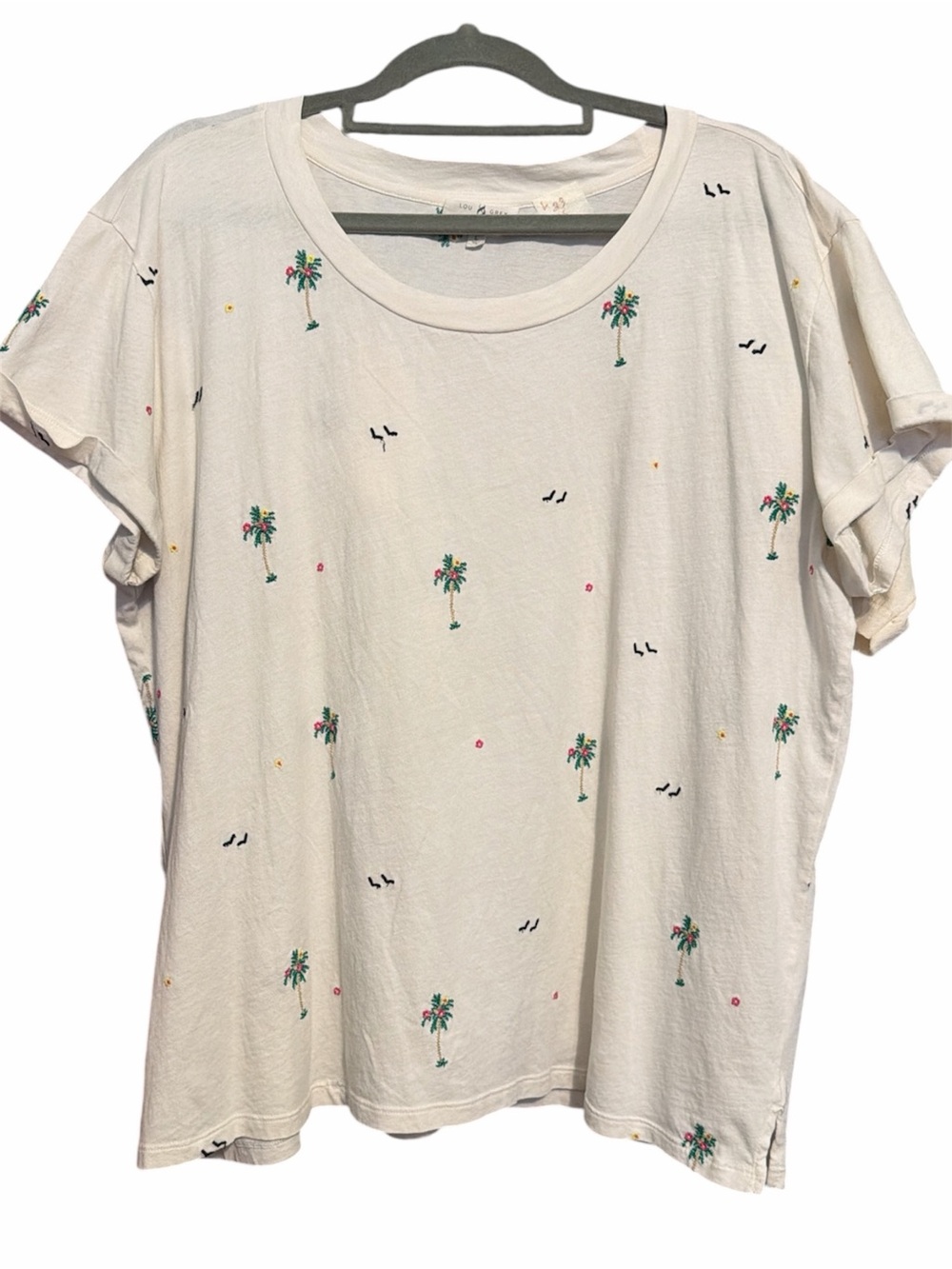Lou & Grey embroidered palms flowers & birds